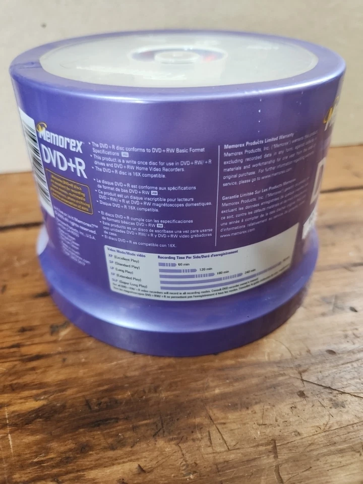 NEW Memorex DVD+R 120 Minutes 4.7GB 16x Speed Recordable 50 Pack Blank Discs - Image 2 of 4