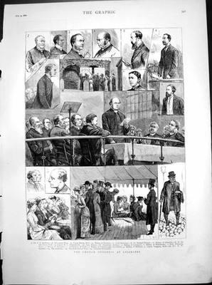 Alte Kirche Congree Leicester Mitglieder Audienz Erfrischungen Straße 1880 19.