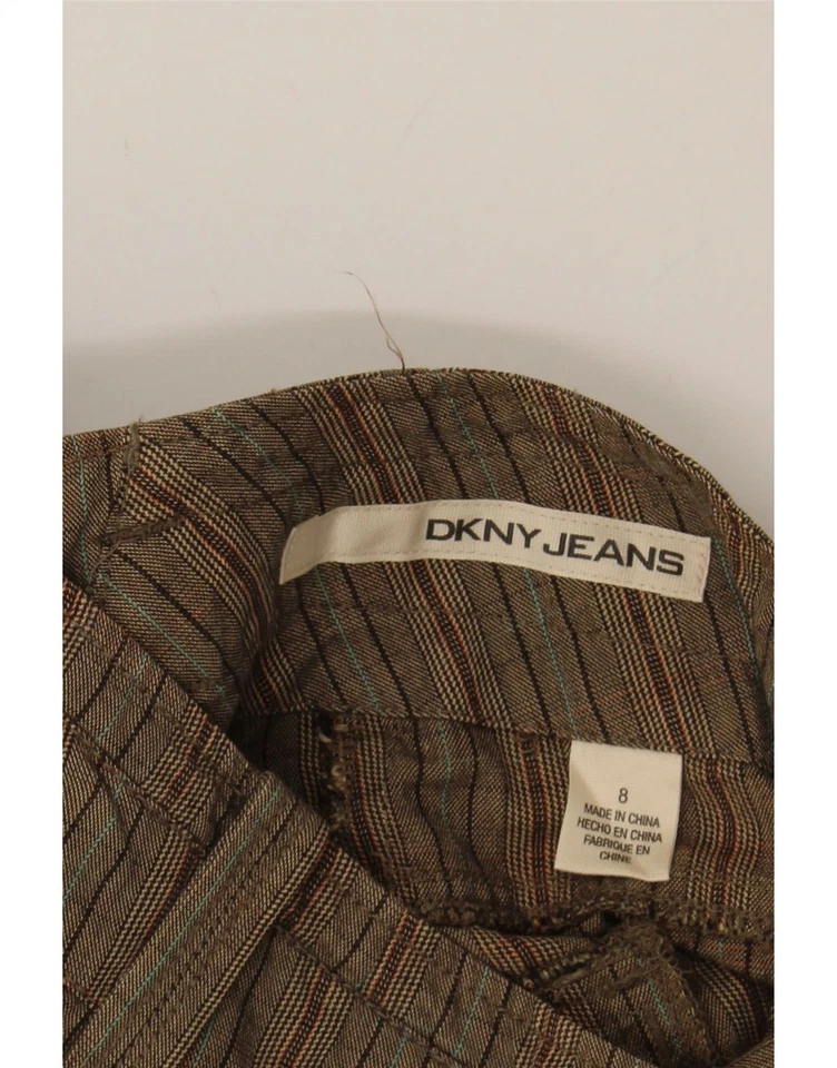 Pantalones Cortos Informales DKNY Mujer Cintura Alta EE. UU. 8 Medianos W36 Marrón Cuadros ER02 Foto 3 de 3