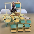 Vintage 1995 Barbie Teacher Classroom PlaySet Mix Lot School Desks Working Sound