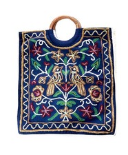 Crewelwork Knitted Tote