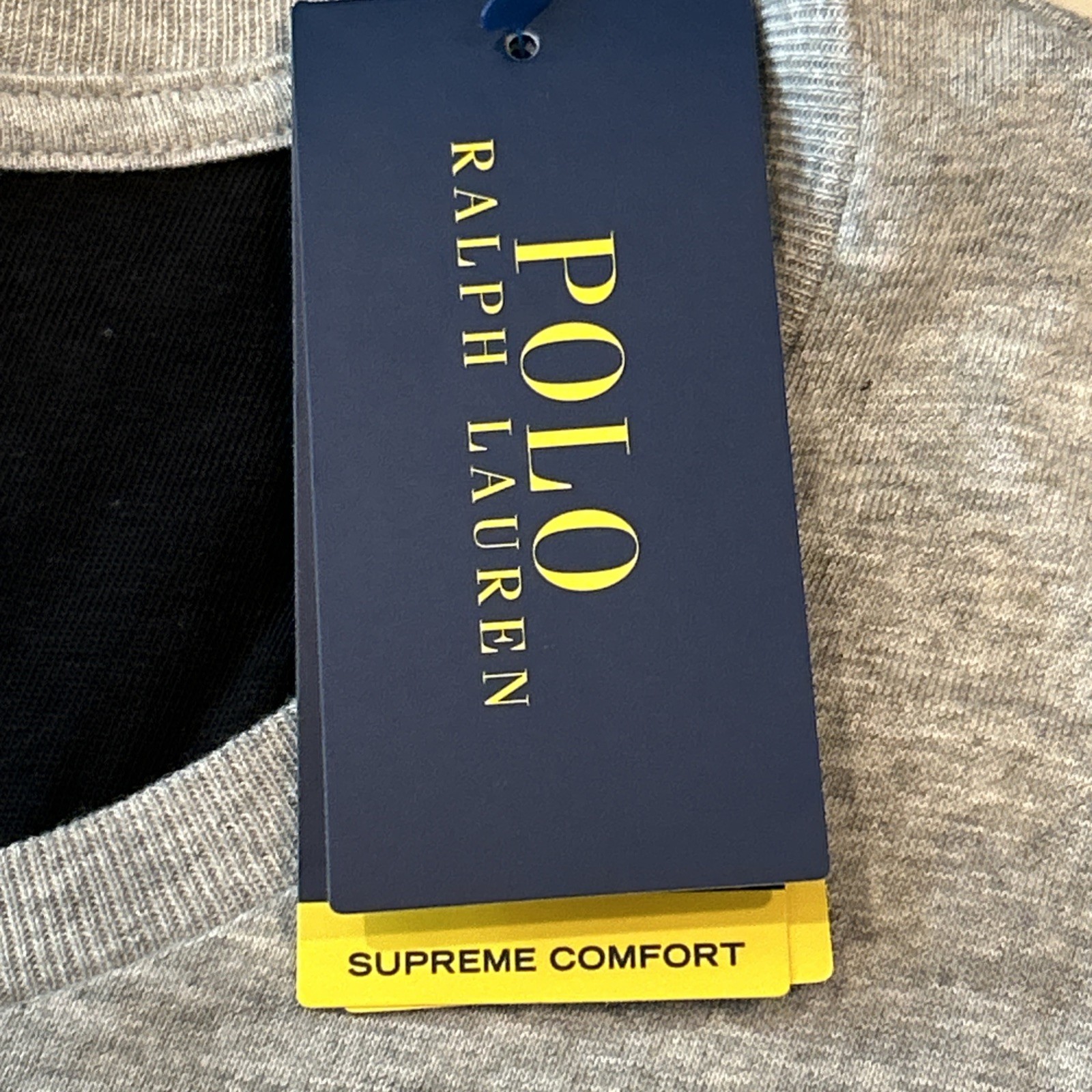 Polo Ralph Lauren Shirt Men L Heather Grey Supreme Comfort Short Sleeve Sleep thumbnail 5