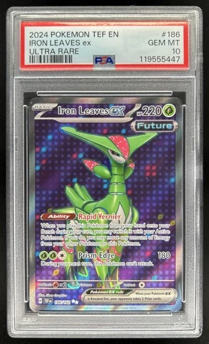 2024 Pokemon Temporal Forces Iron Leaves ex #186/162 PSA 10 GEM MINT