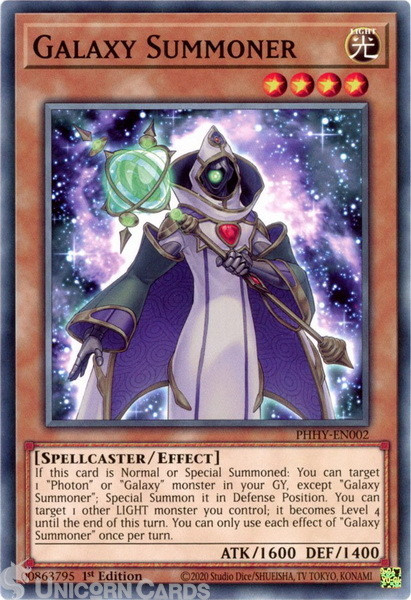 PHHY-EN002 Galaxy Summoner :: Common 1st Edition Mint YuGiOh Card