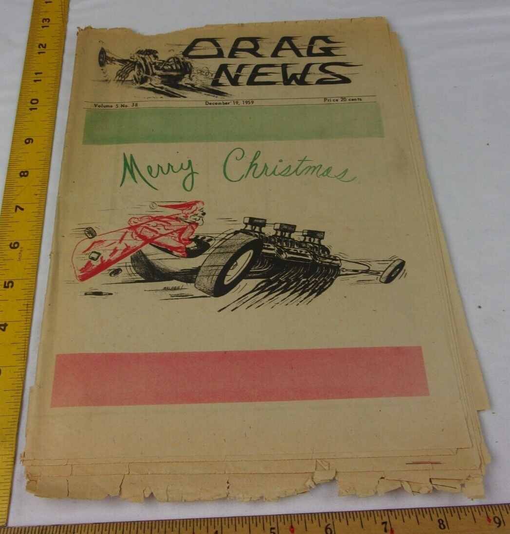 Chuck Gireth Top Banana Don Garlits Dragster Drag News 12/19/1959 magazine  | eBay