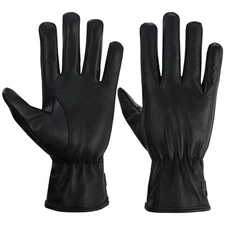 Men's Water Resistant Unlined Basic Seamless Riding Driving Motorcycle Gloves
