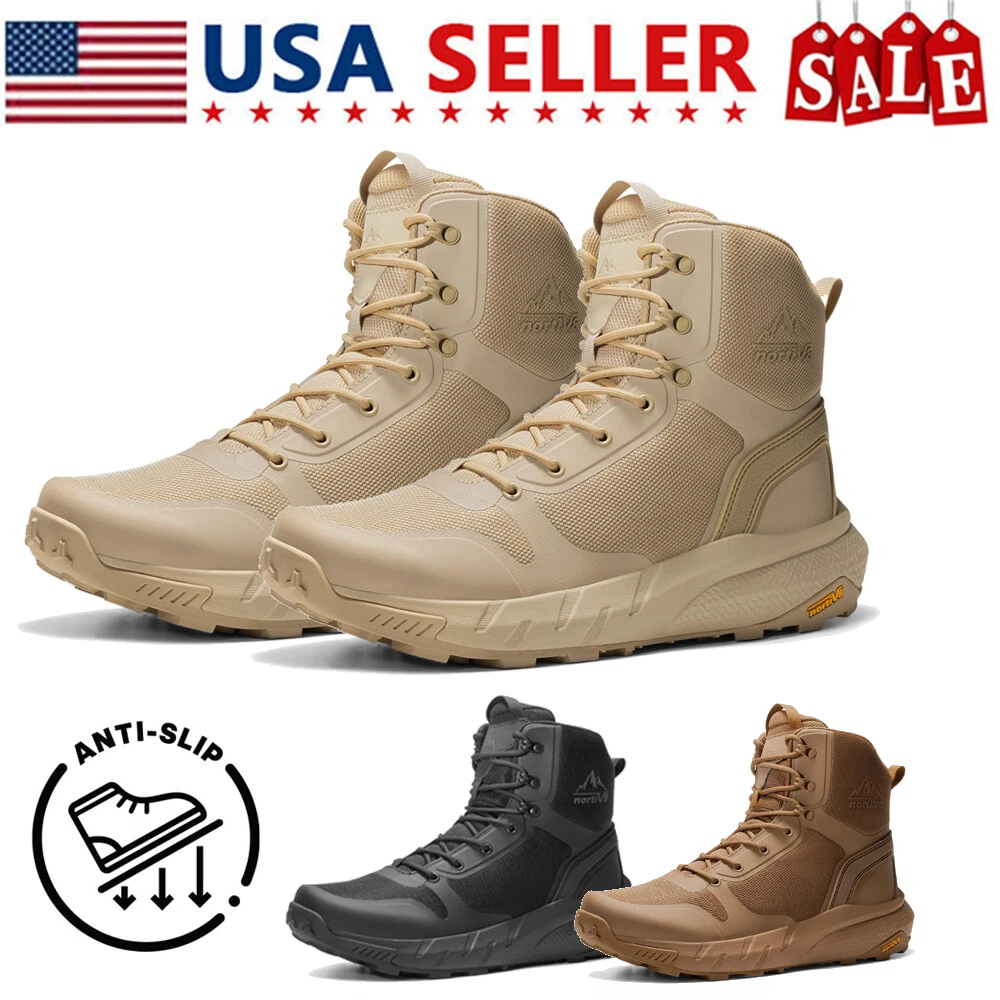 NORTIV 8 Men's Military Tactical Boots Lightweight Side Zipper Motorcycle Boots
Opens in a new windo