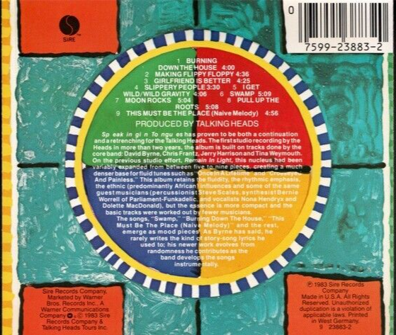 TALKING HEADS Speaking in Tongues *Sealed* CD 75992388320| eBay