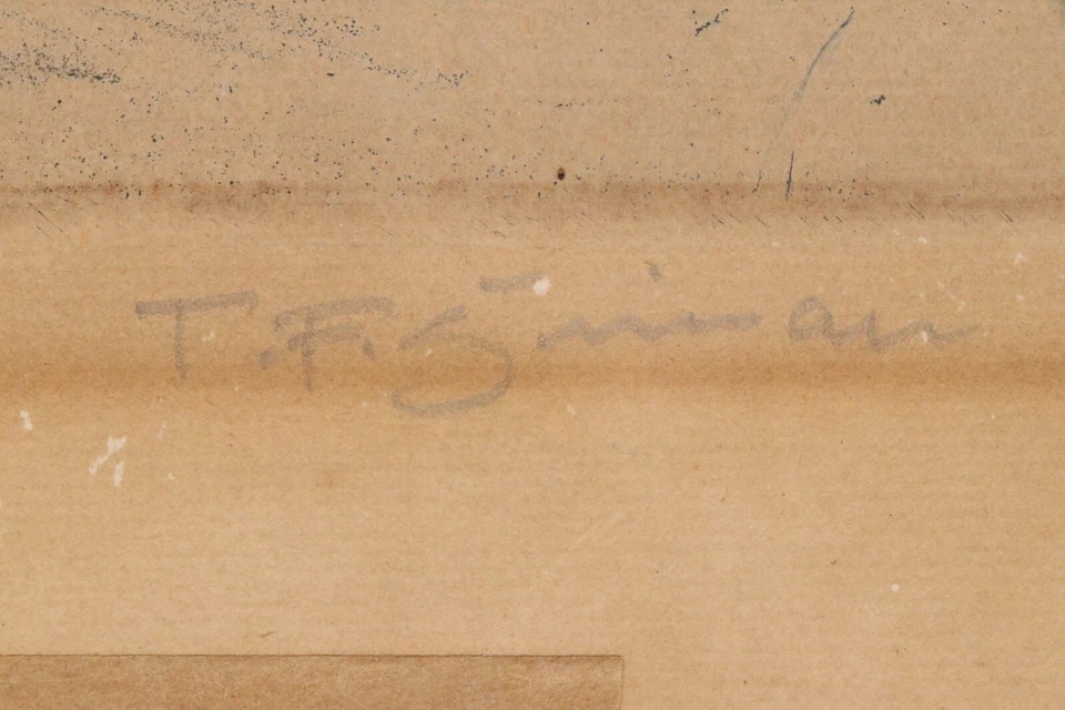 TAVIK FRANTISEK SIMON Quai de la Tournelle im Winter ~ Farbradierung Paris 1911 - Bild 4 von 4