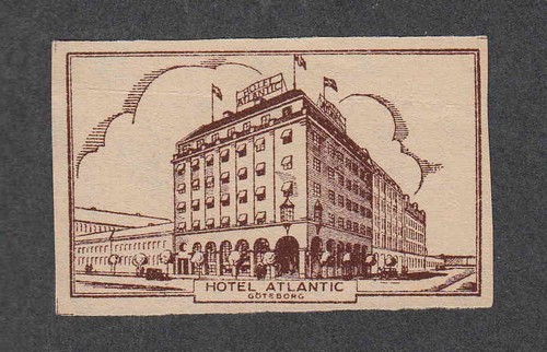 Old   Matchbox  label   Sweden BV8   House Hotel Atlantic Göteborg - Afbeelding 1 van 1