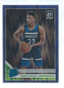 JARRETT CULVER 2019-20 PANINI DONRUSS OPTIC PURPLE SHOCK FLASH HOLO PRIZM RC#160
