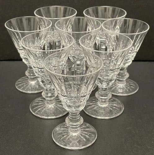 VTG Set of 8 Waterford Crystal Cordial Shot Glasses -Tramore- 1 1/4oz 2 7/8"H