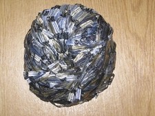 50g balls Illusion knitting wool Silver Gold & Blue Ladder Ribbon yarn trim MOP 