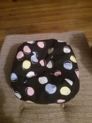 EXTRA LARGE bean bag beanbag chair for 18'' American Girl doll Black Bubbles 