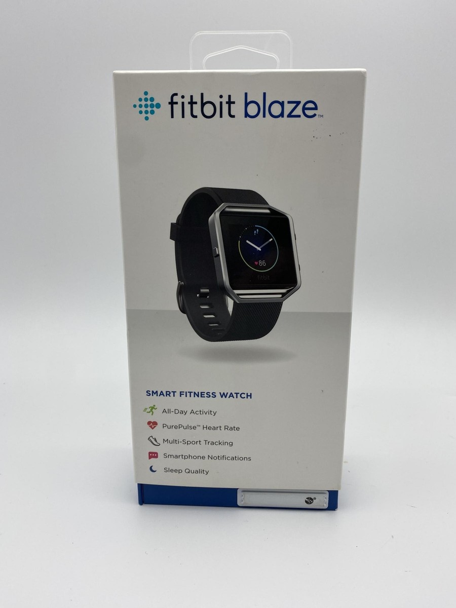 Boxed Fitbit Blaze Smart Fitness Watch Blue/Silver Small
