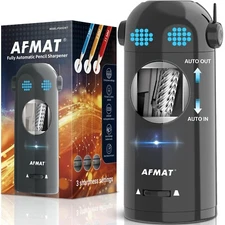 AFMAT Electric Pencil Sharpener, Robot Pencil Sharpener for Colored Pencils 7...