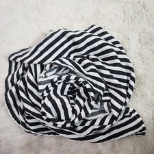 Ziggy Baby Muslin Swaddle Blanket White Black Striped Unisex Gender Neutral
