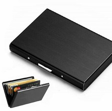 RFID Blocking Credit Card ID Holder Slim Money Stainless Steel Travel Wallet