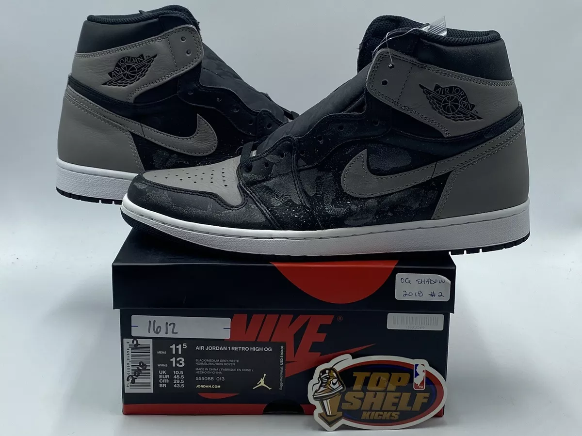 DS Nike Air Jordan 1 High Shadow 1.0 Size 11.5 Authentic Vintage