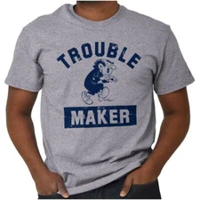 Smurfs Gargamel Villain Trouble Maker Funny Womens or Mens Crewneck T Shirt Tee