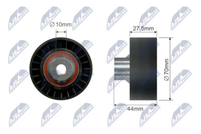 NTY RNK-CT-065 Umlenk-/Führungsrolle, Keilrippenriemen für CITROËN,PEUGEOT