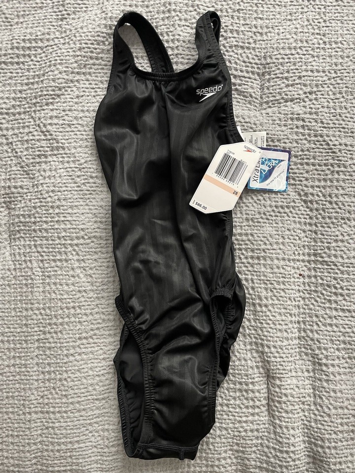 Black Speedo Aquablade Racing Tech Swimsuit NWT Size 28 eBay