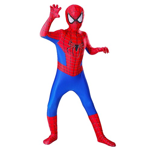 Kids SpiderMan Cosplay Costume Boys Tobey Maguire Outfit Jumpsuit Fancy Dress - Picture 19 of 81