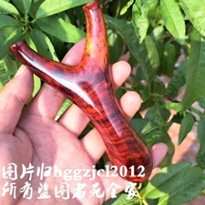 Chinese Rosewood Carved Slingshot Handle Rack Fix Mount