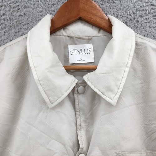 Chaqueta Stylus Para Hombre Grande Gris Manga Larga Con Botones Cuello Bolsillo Forrada NUEVA - Imagen 4 de 23