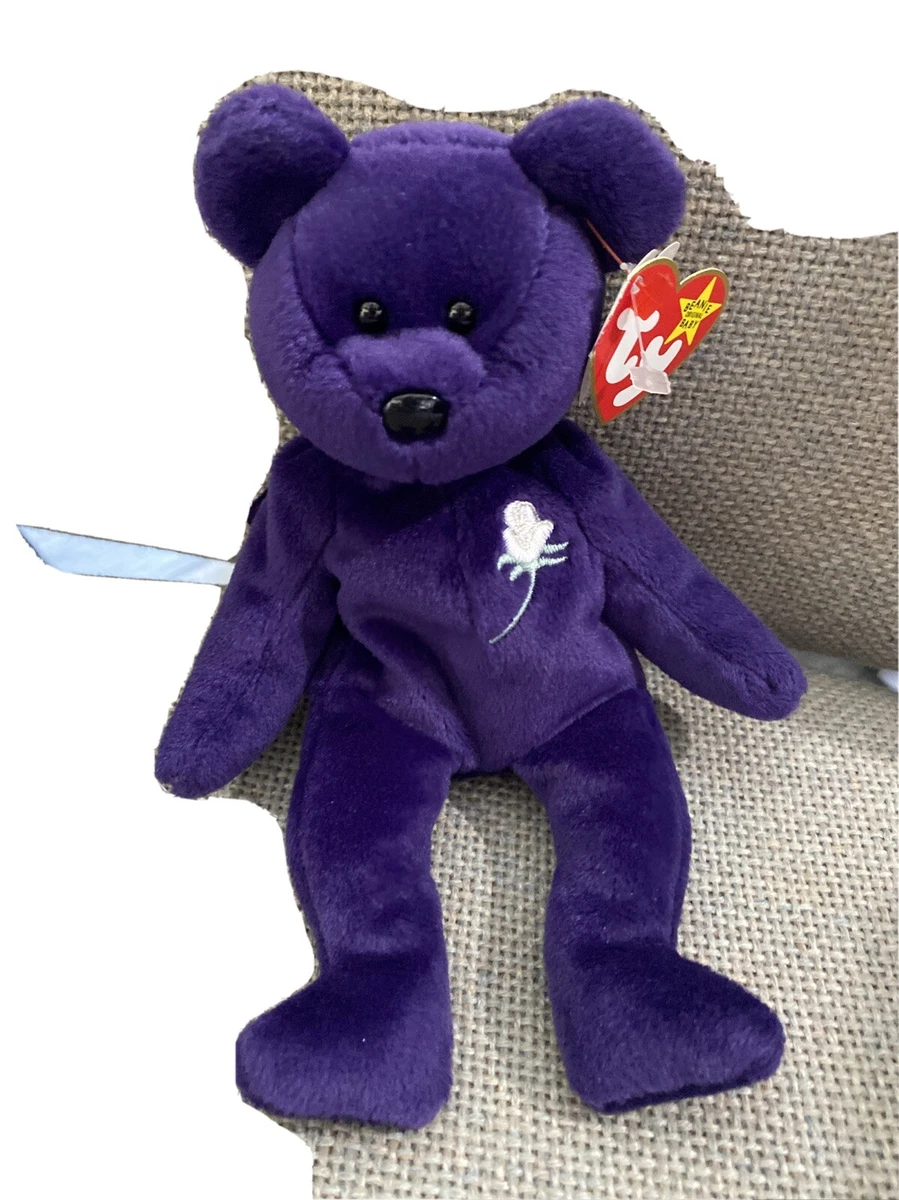 McDonalds Beanie Baby princess diana 1997 Rare Purple Bear