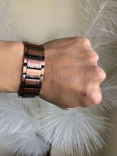 Giant Pure Copper Magnetic Bracelet 3 Rows Arthritis Pain Relief Energy Relief