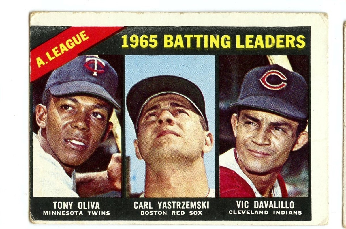 1966 AMERICAN LEAGUE 1965 BATTING LEADERS BASEBALL CARD #216 | eBay