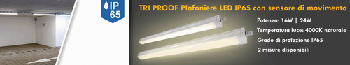 Lampada LED lineare industriale LED Tri-Proof sensore movimento plafoniera 230V - Imagen 8 de 8