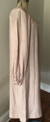 Abito vintage in seta Don Sofisticates di Charlotte Ford Peach oversize midi L - Foto 3 di 10