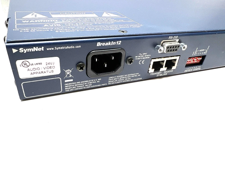 Symetrix Audio Symnet Symlink BreakIn 12 Network Audio QTY - Image 4 of 4