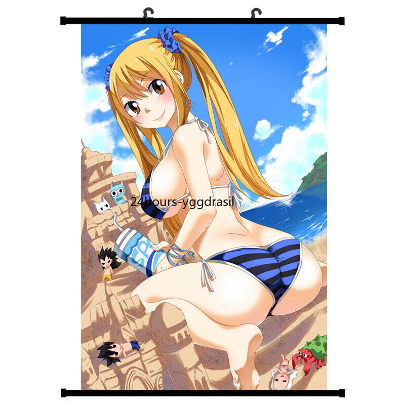 Anime Poster FAIRY TAIL Lucy Heartfilia Wall Scroll HD Painting Decor  60X90cm | eBay