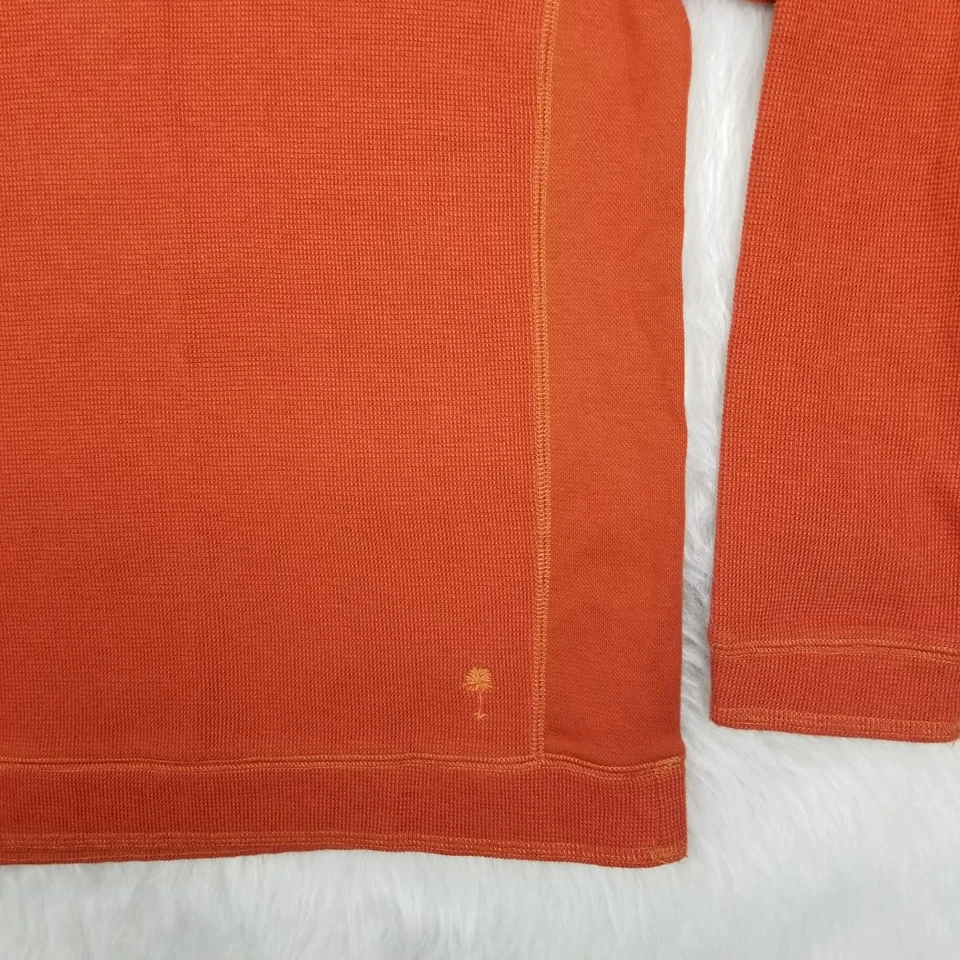 Paradise Collection Men's Orange 1/4 Zip Sweater Size M - Image 2 of 4