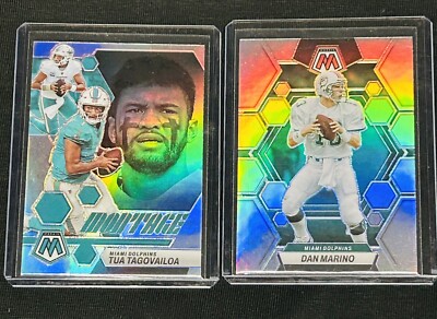 2023 Mosaic Tua Tagovailoa Montage Silver Prizm With Dan Marino Silver Prizm