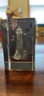 Glass Paperweight With Lighthouse Etching 3.25 In X 2 In X 2 In New — photo 3