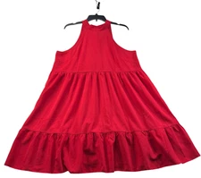 Shein Curves Dress Womens Plus Size 0XL Red Sleeveless