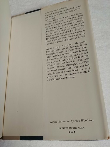 Vintage Gone With The Wind by Margaret Mitchell 1964 BCE Hardcover Dust Jacket - Picture 11 of 12
