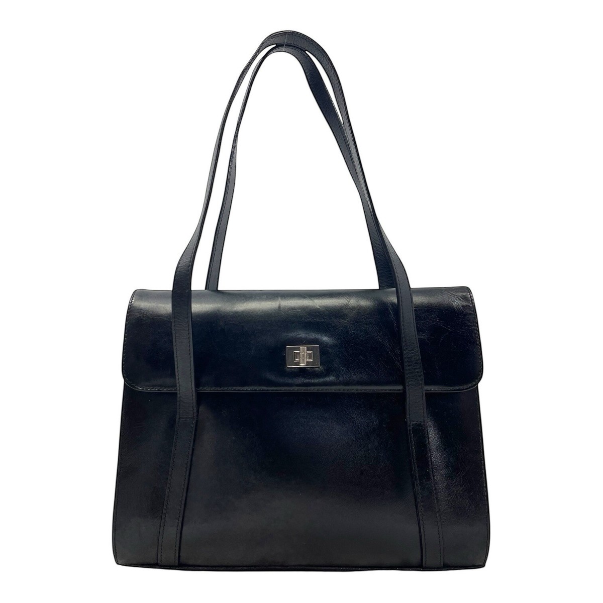 Vintage 90s 00s BROOKS BROTHERS Slim Leather Tote Bag Business