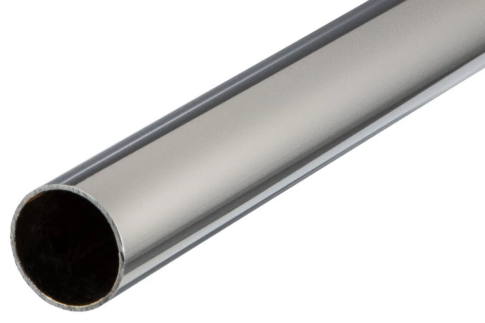 Gedotec Schrankrohr rund Ø 25 mm Chrom Kleiderstange Garderobe mit Wand Lager - Bild 4 von 4