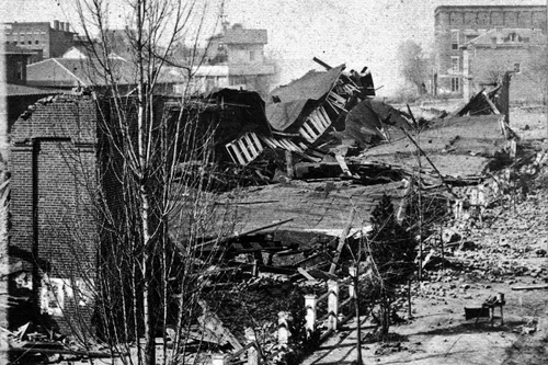 New 5x7 Civil War Photo: Ruins of Railroad Depot after Sherman's Raid, Atlanta