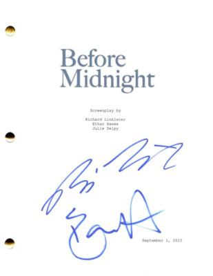 Richard Linklater & Ethan Hawke Signed Autograph Before Midnight Movie Script