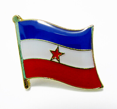 Yugoslavia National Flag Metal Lapel Pin Flag Pin Brooch