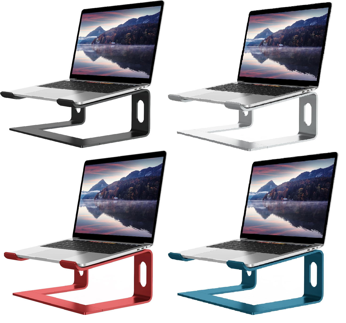 Soporte elevador de metal portátil para tableta para escritorio