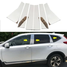 6pcs Window Door Side Pillar Posts Trim Cover Accessories For Honda CRV 2017-22