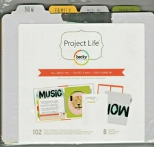 Project Life ALL ABOUT ME Pages~110 pieces~pages & dividers~NICE! Quick Ship!