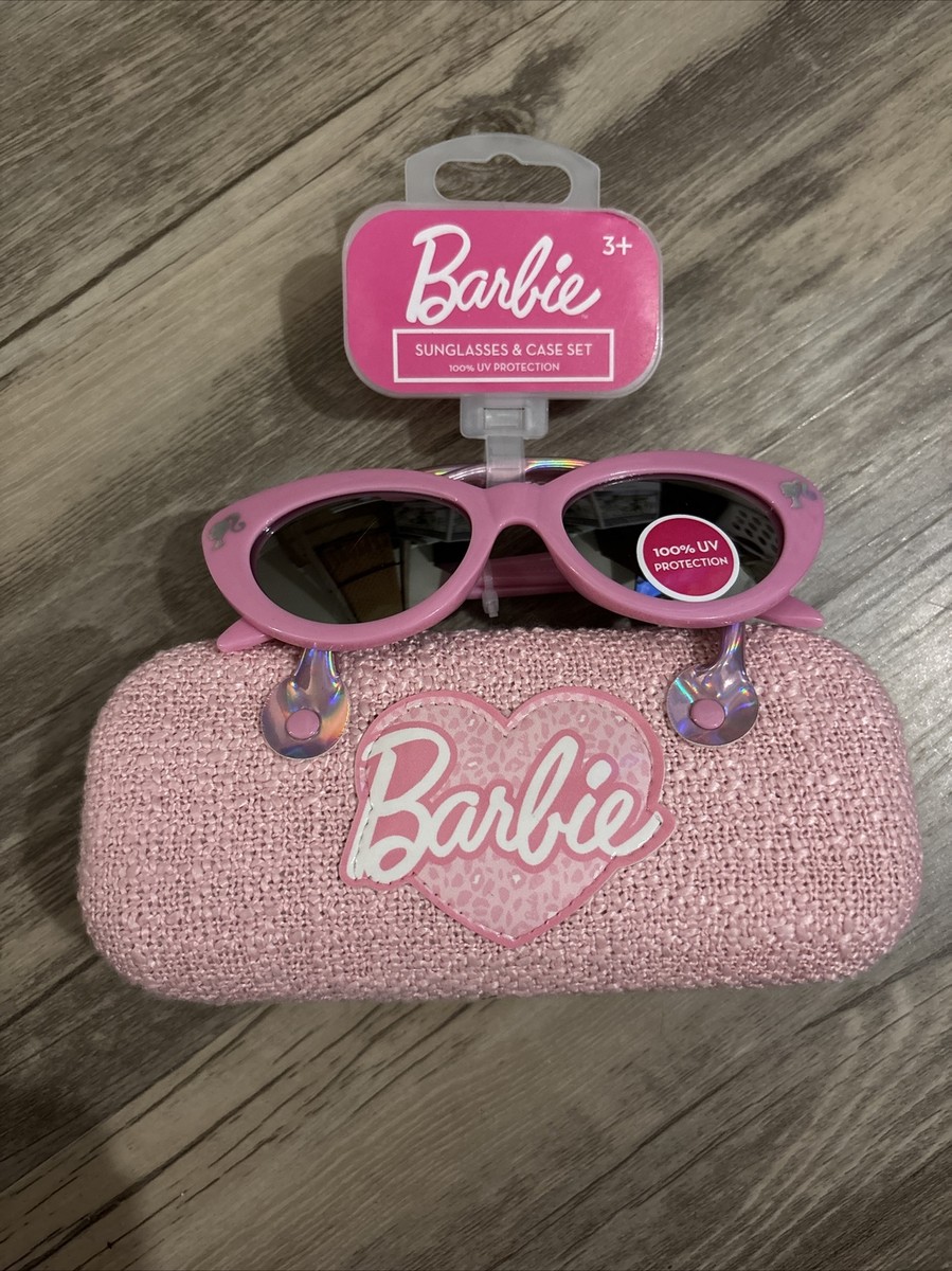 BARBIE MOVIE Mattel Pink Sunglasses & Hard Case Set 100% UV  display picture 1